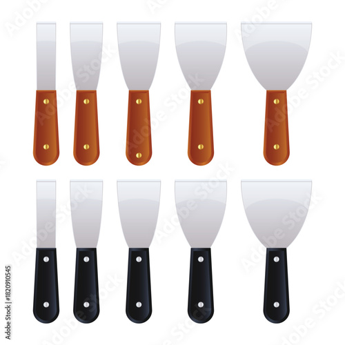 Handyman Putty Knife Vector Illustration