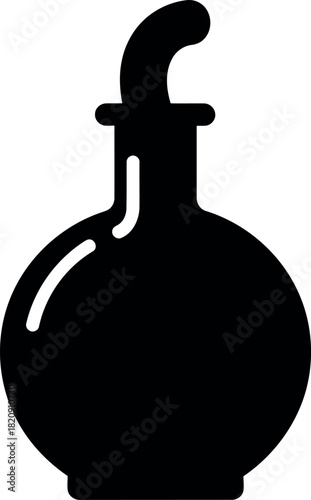 Elegant perfume bottle silhouette icon