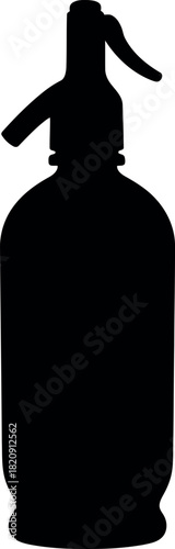 Vintage seltzer bottle silhouette