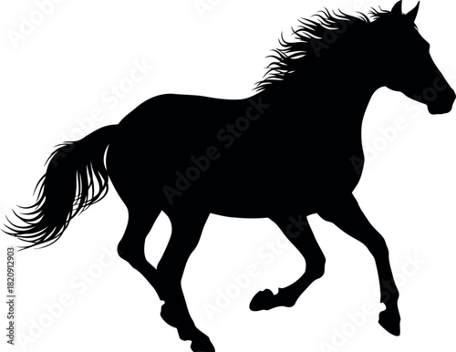 Galloping horse silhouette