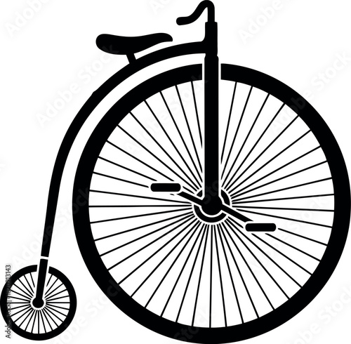 Vintage penny farthing bicycle illustration