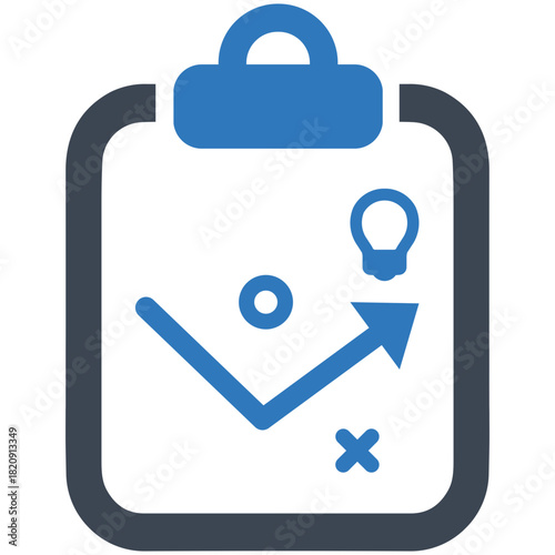 Free Download Strategic Vision: A visual representation of a business strategy with icons of Light Bulb and Arrow pointing towards a strategic goal, highlighting a plan for innovation. - GFXLoad