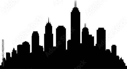 Modern city skyline silhouette