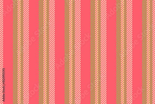 Fold vertical seamless vector, chinese new year stripe fabric textile. Volourful lines background pattern texture in red and green colors.