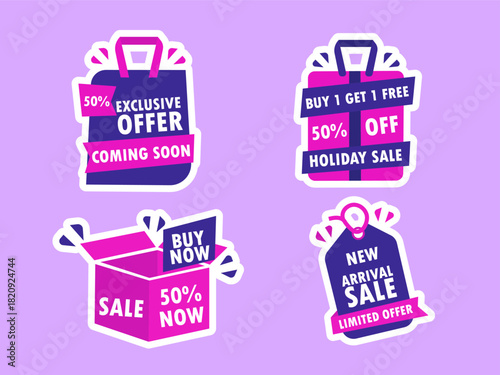 Special offer boxing day sticker elements