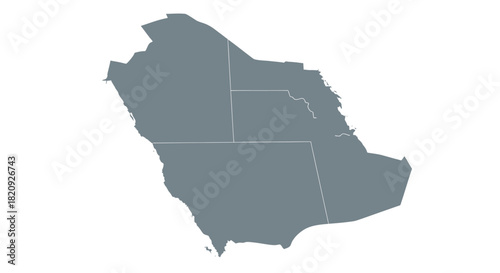 Saudi Arabia Map - A Detailed Outline of the Kingdom's Geographical Structure for Various Applications