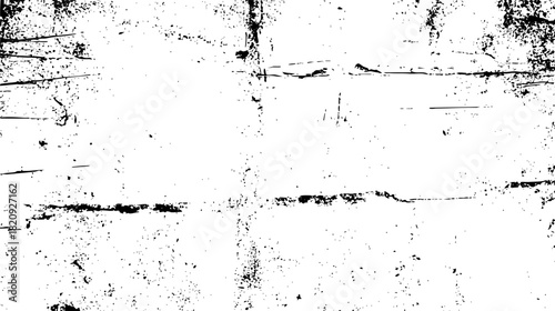 Abstract black and white grunge texture overlay with distressed surface and rough weathered lines vector
