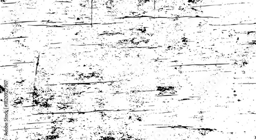 Abstract grunge texture background in black and white with distressed overlay and horizontal scratch marks vector