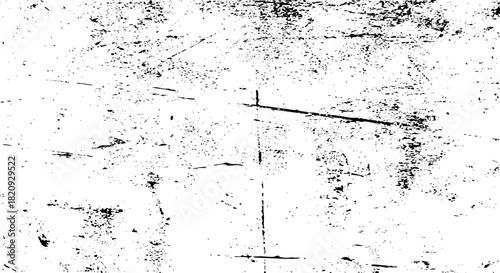 Abstract grunge texture background with black distressed overlay and white surface for overlay effect vector