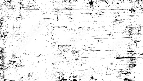 Abstract black and white grunge texture background with distressed overlay and rough horizontal brush strokes vector
