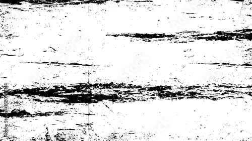 Abstract black and white grunge texture background with distressed horizontal lines and speckles vector