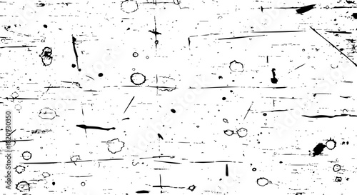 Abstract black and white grunge texture background with distressed overlay and scratch effect vector