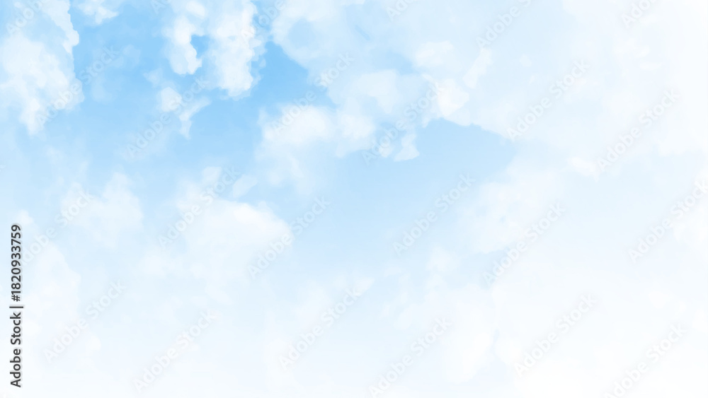 Obraz premium Beautiful blue sky and white clouds abstract background. Cloudscape background. Blue sky and fluffy white clouds on sunny day. Nature weather. 