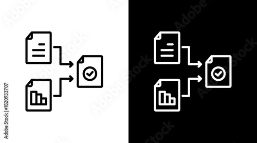 Data Wrangling White Icon Set Design