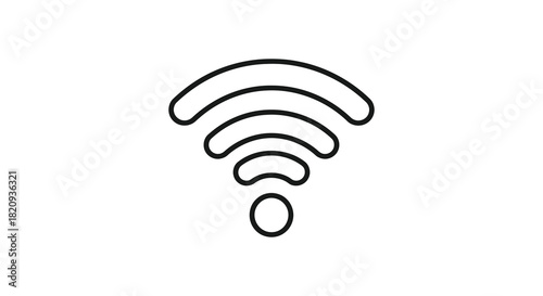Simple wifi signal icon communication network silhouette
