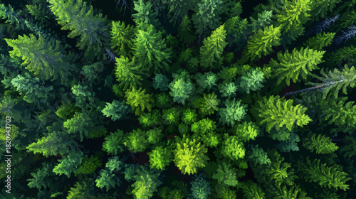 Forest aerial view