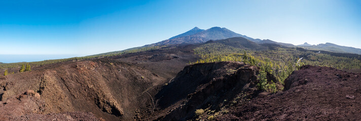 Sierkussen Canarische Eilanden Vulkaan Pico del Teide met sneeuw  © Kristyna