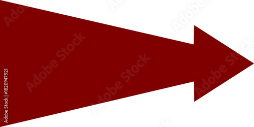 A simple dark red arrow graphic pointing directly to the right on a white background.