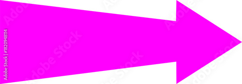 A vibrant magenta arrow pointing to the right, isolated on a clean white background.