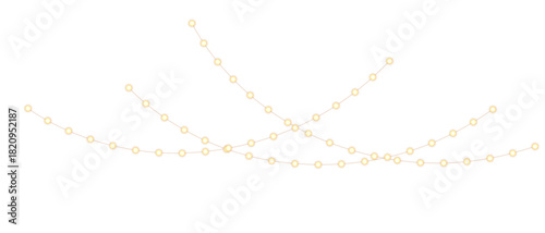 Christmas lights on a transparent background. Christmas light PNG. Set of Christmas glowing garlands. For advertising invitations, web banners, postcards. Vector. Christmas decoration, LED lam	
