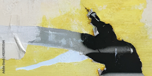 Old ripped torn blank black and white posters textures backgrounds grunge creased crumpled paper vintage collage placards empty