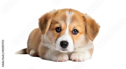 Adorable welsh corgi puppy silhouette