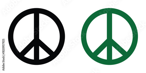 Peace Symbol Vector Icon Design Illustration on Transparent Backdrop