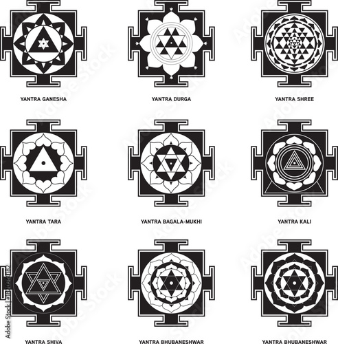 Hindu Yantra for t-shirt print design