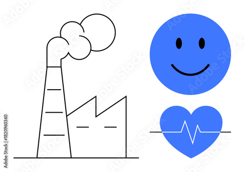 Environmental impact. Factory emissions influence environmental sustainability and health. Environmental awareness aligns industry with health and ecological practices. For health, sustainability