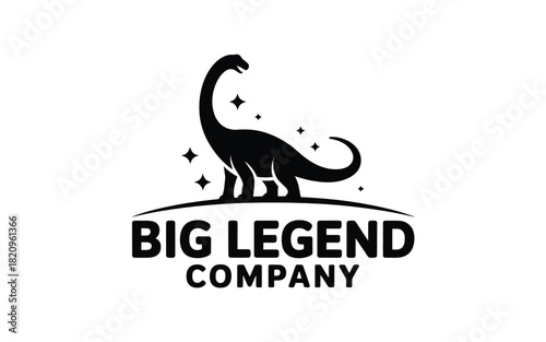 Big legend company dinosaur logo with stars