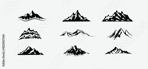 Vector Collection of Rocky Mountain Outdoors Graphics.