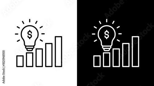 Investment Opportunities White Icon Set Design
