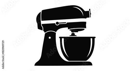 Stand mixer kitchen appliance baking tool silhouette