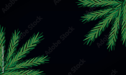 A Christmas frame made of fir branches for inscriptions. Perfect for New Year's, winter holidays, and other parties.