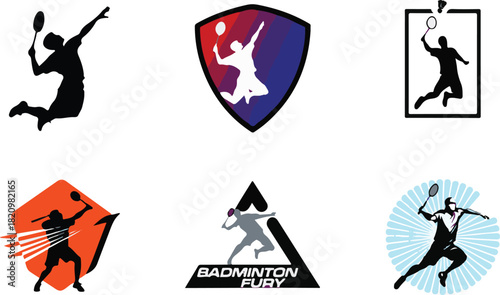 badminton logo vector 