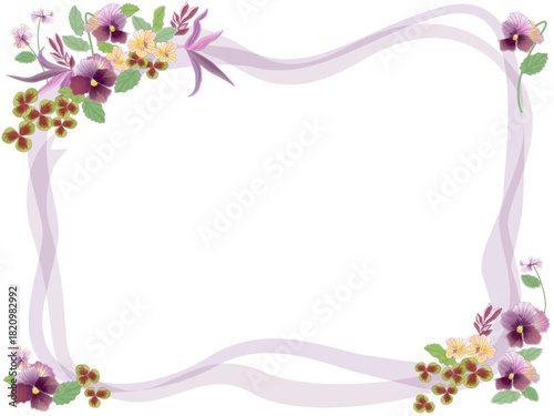 パンジーのフレーム