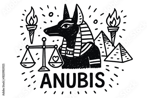 Anubis is a symbol of death and resurrection