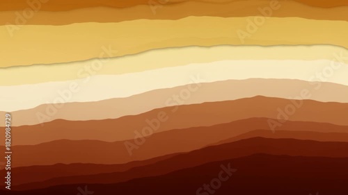 Orangish Brown wave with white shaded waves in between