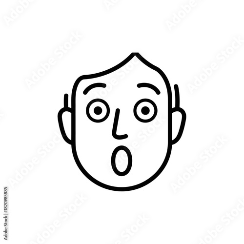 Surprised Face Icon.