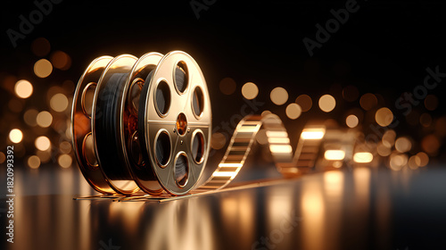 Gold film reel videotape