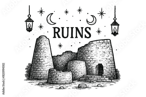 Ruins is the title of the image