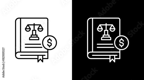 Rule Book White Icon Set Design