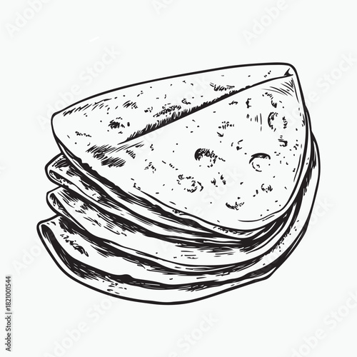 tortilla food vector illustration