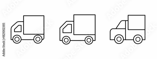 Car icon line illustration. Design elements for icons, logos, and graphic projects.