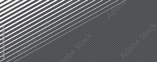 Gradient transition lattice with clean diagonal line gradation and stripe vector texture. Transparent bg highlights contrast spacing for minimal abstract geometry.