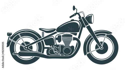 Vintage motorcycle vector graphic