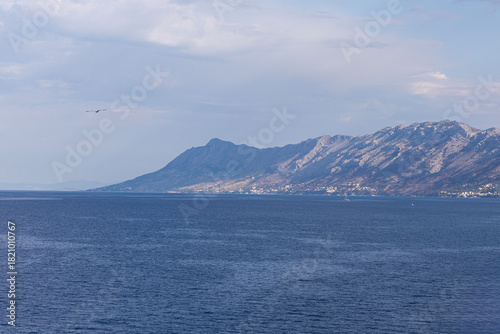 Fototapeta Naklejka Na Ścianę i Meble -  Adriatic coast of Croatia. The Biokovo Mountains. Makarska.