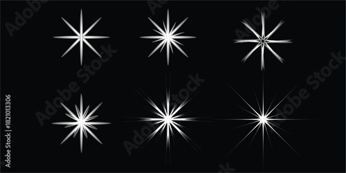 Abstract winter seamless vector star pattern with decorative snowflakes and ice-cold holiday illustration design