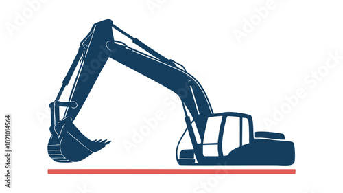Heavy equipment excavator icon