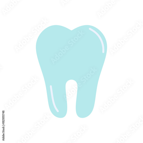 Flat Illustration of Healthy Tooth and Tooth with Cavity